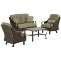 Ventura 4 Pc. Seating Set - Loveseat, Two Gliding Chairs, and a Coffee Table